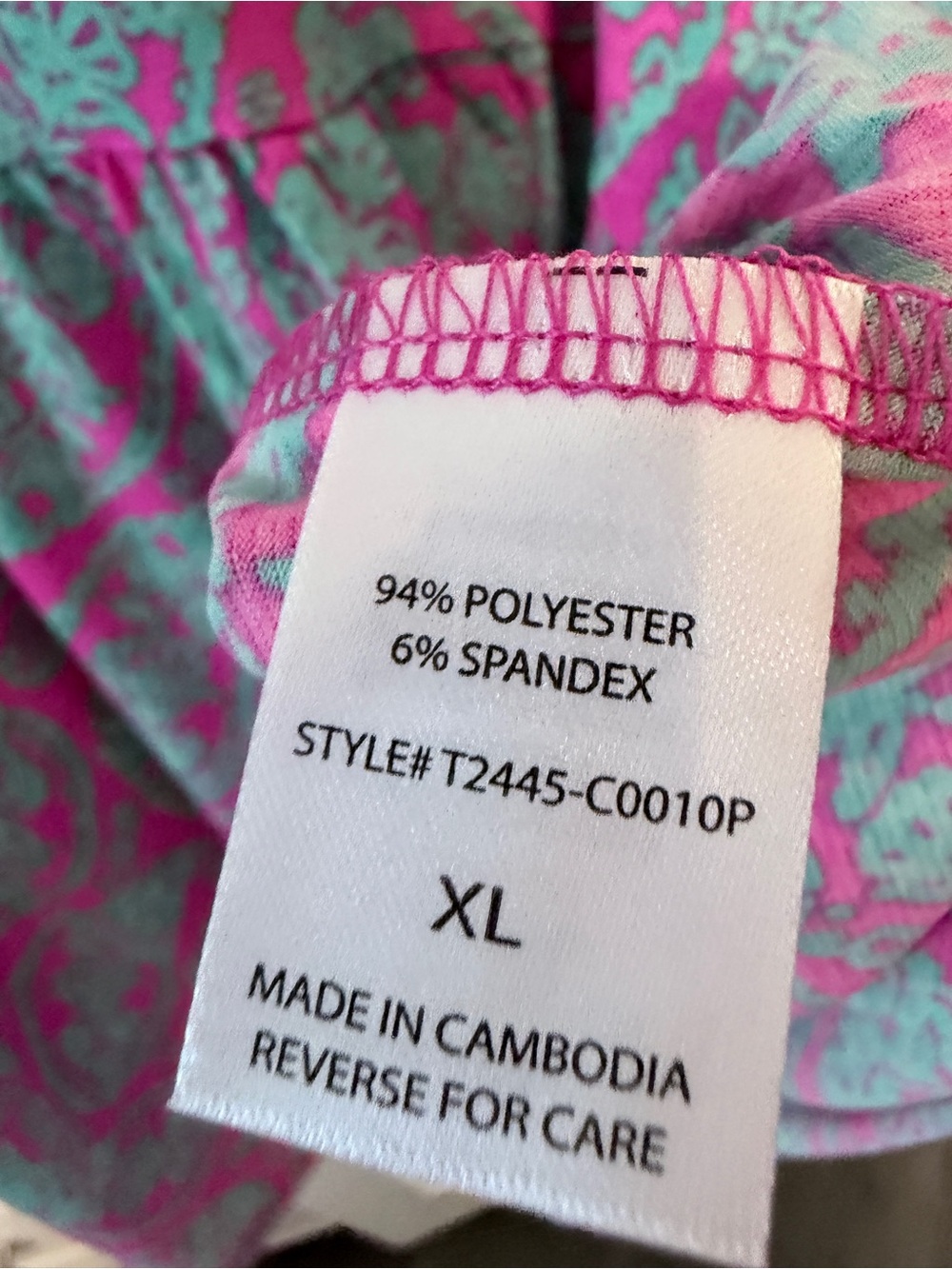 Dear Scarlett Pink & Teal Paisley Tunic Top - Picture 5 of 6